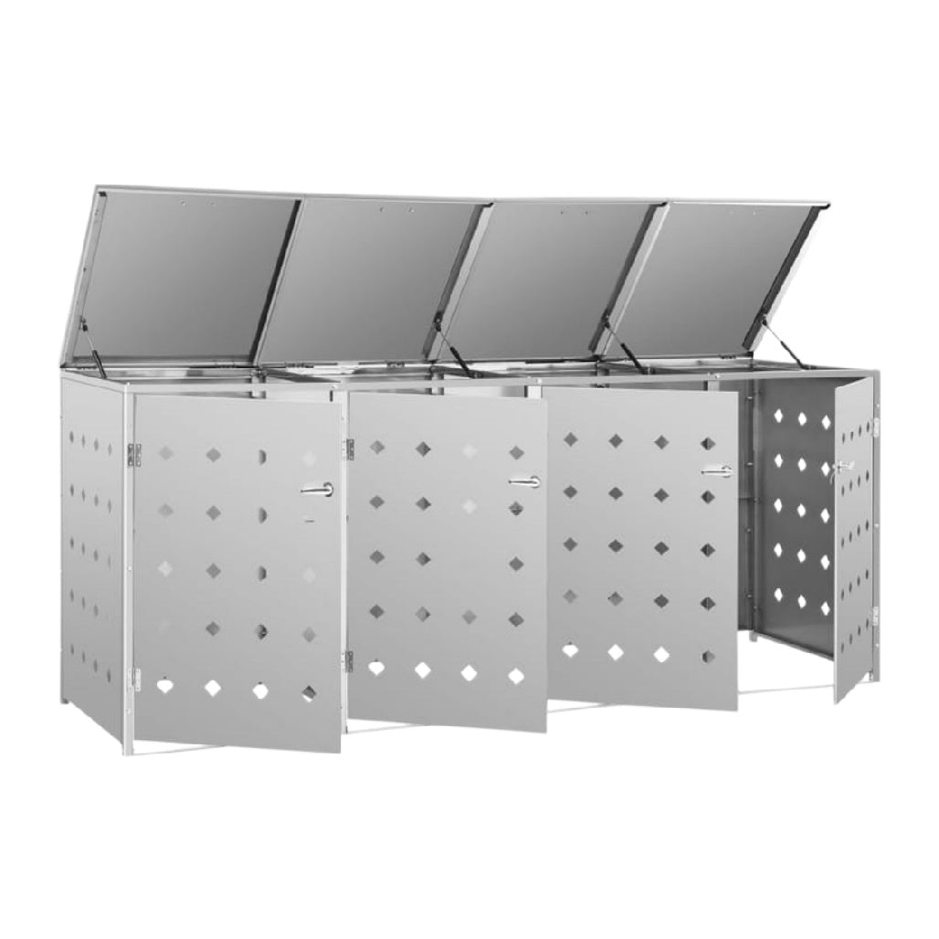 Storage shed for outdoor use in galvanized steel - 200 x 80 x 100