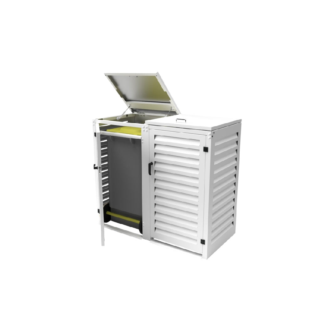 Outdoor Storage Cabinet for Garden Use in Metal - 90 x 80 x 120