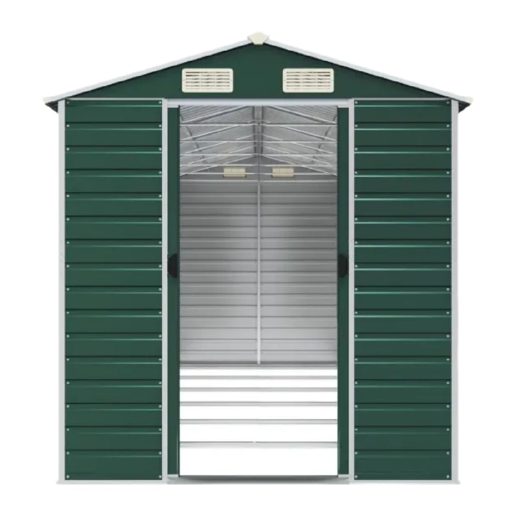 Garden Storage Shed for Outdoor Use in Galvanized Steel - 240 x 120 x 200